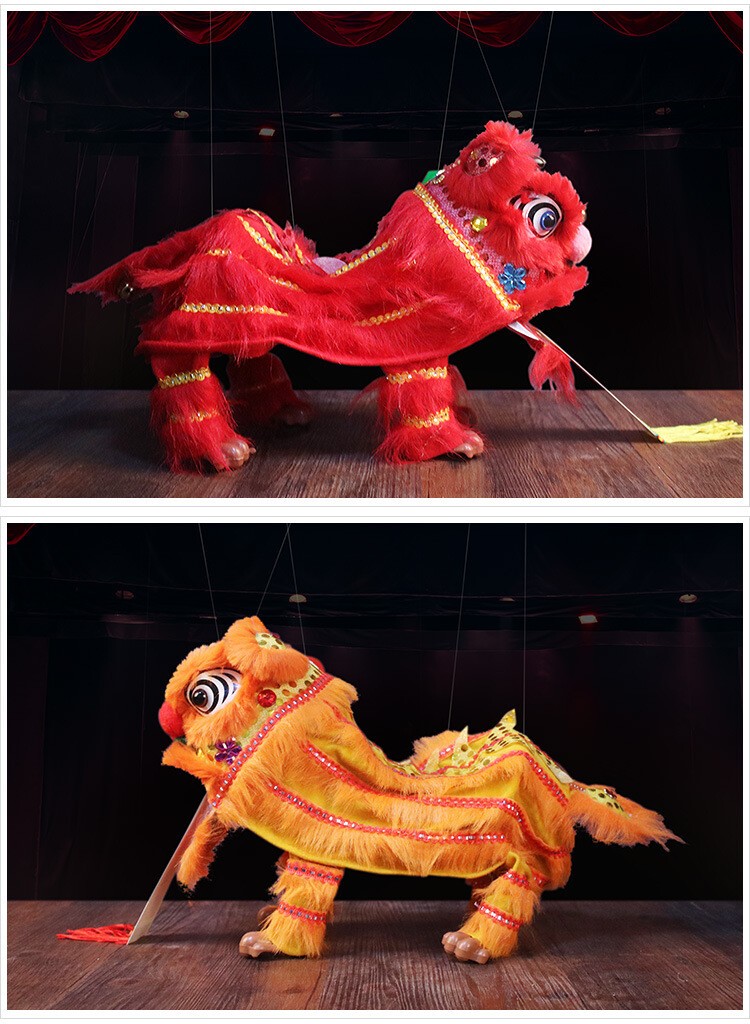 Model Plush Toy Chinese Puppet Lucky Lion Marionette Lion Dance Traditional