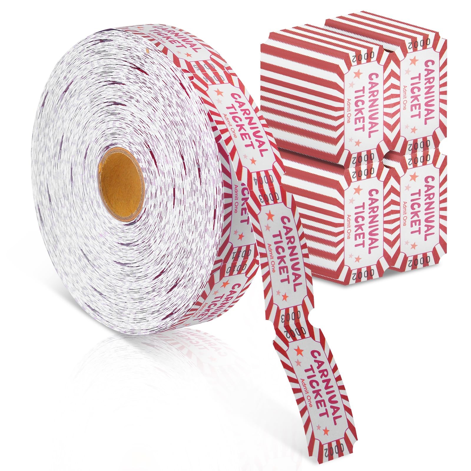 1000 PCS Carnival Roll Tickets Raffle Single Roll Party Theme Decorations