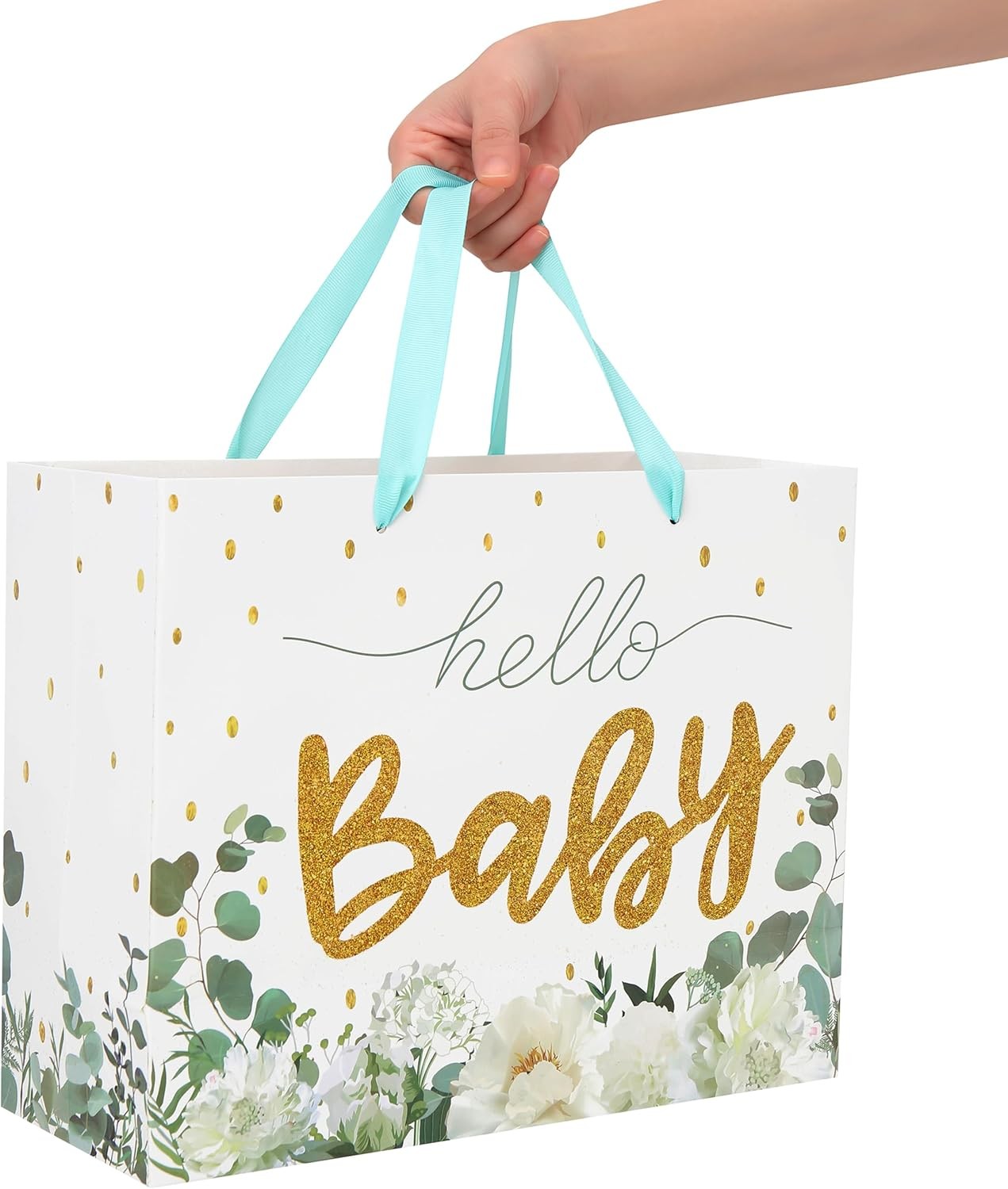 Lar White Bag Set with Greeting Card and Tissue Papers for Girls’