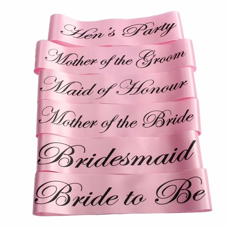 Bride to Be Sash, Bachelorette Hen Party Bridal Shower Supplies Wedding Decor