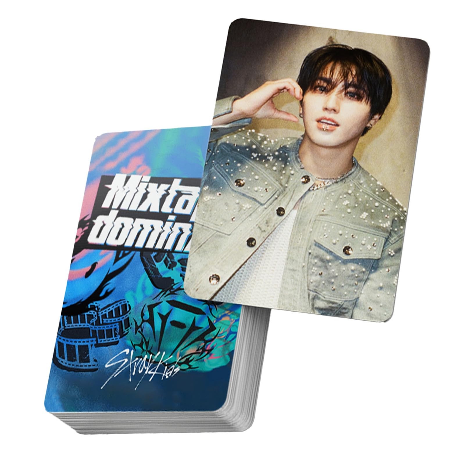 KPOPBP 60 PCS Mixtape Dominate Album Photocards 3.5 x 2.5 x 0.75 inches, Blue