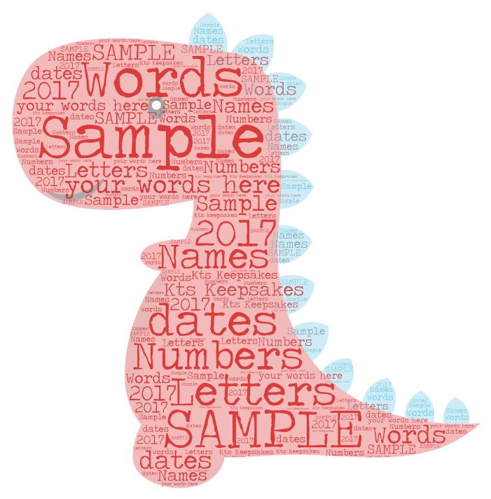 word art picture personalised gift present keepsake dinosaur 1st birthday T-Rex