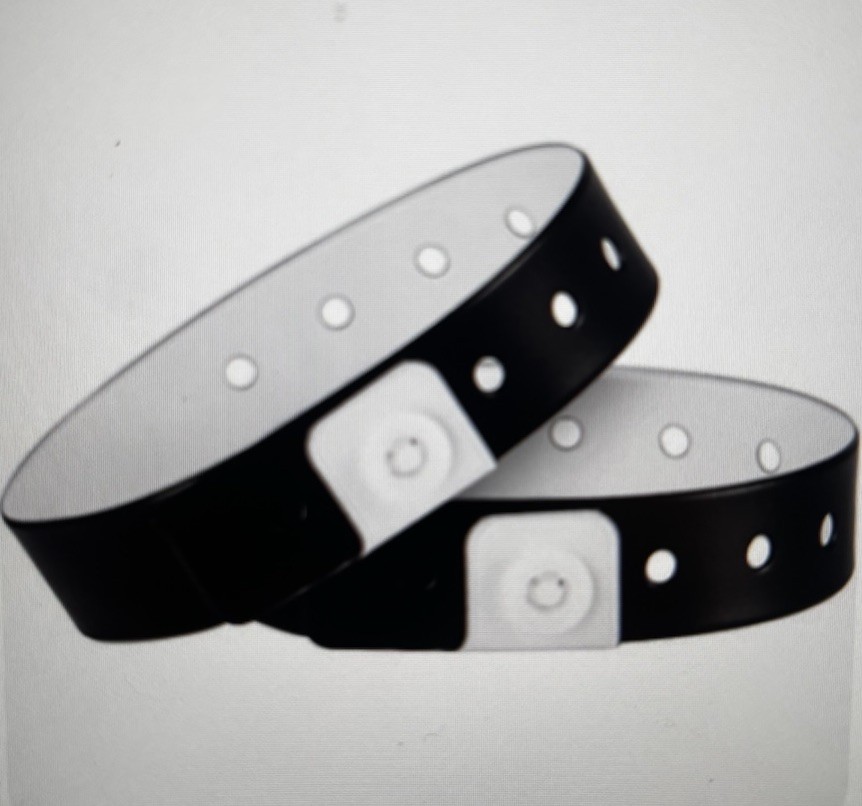 Plastic Wristbands Black- 100 Pack Wristbands Events Club Package Damage