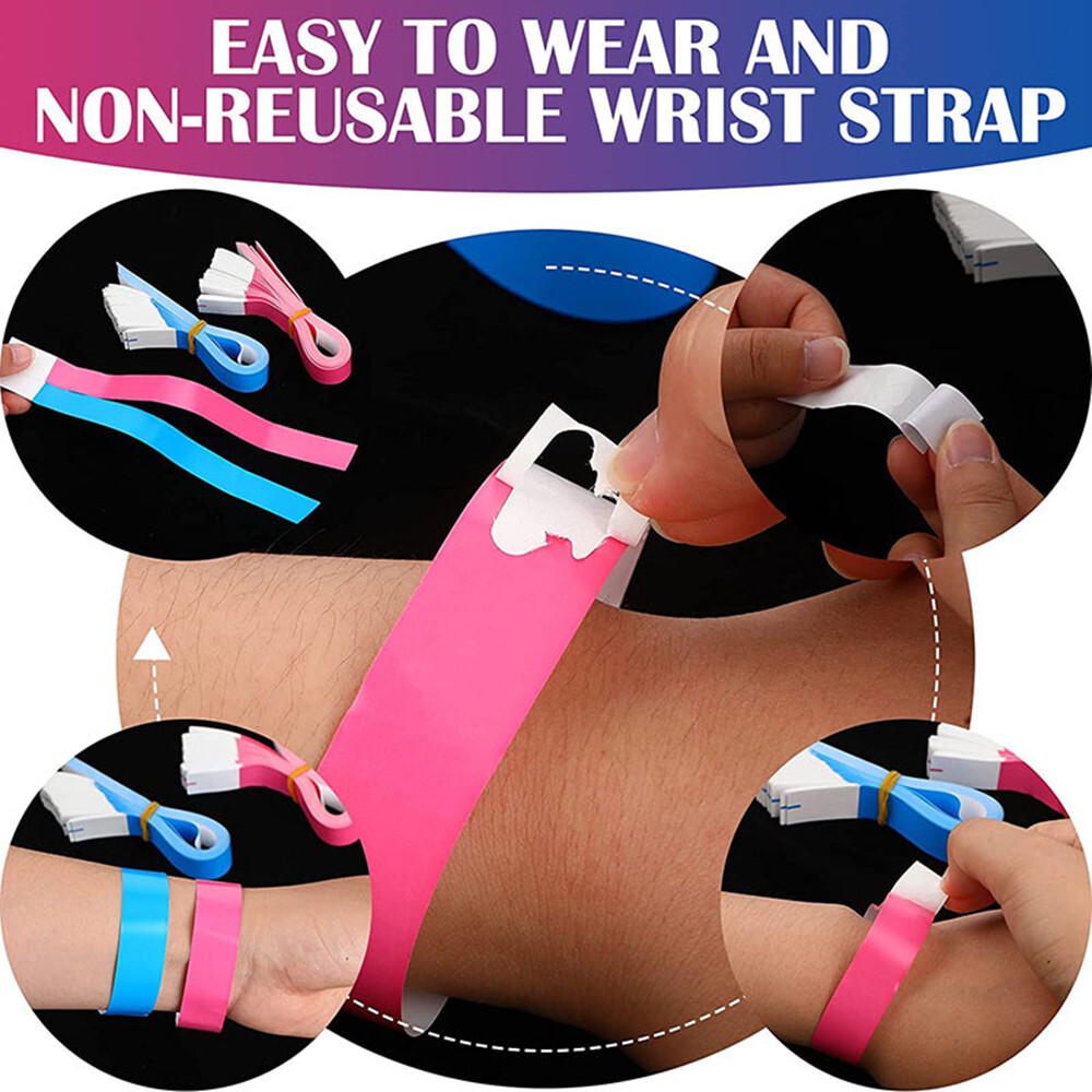 Paper Wristbands for Events Assorted Colors 600 Pcs Neon Wristbands Waterproof P