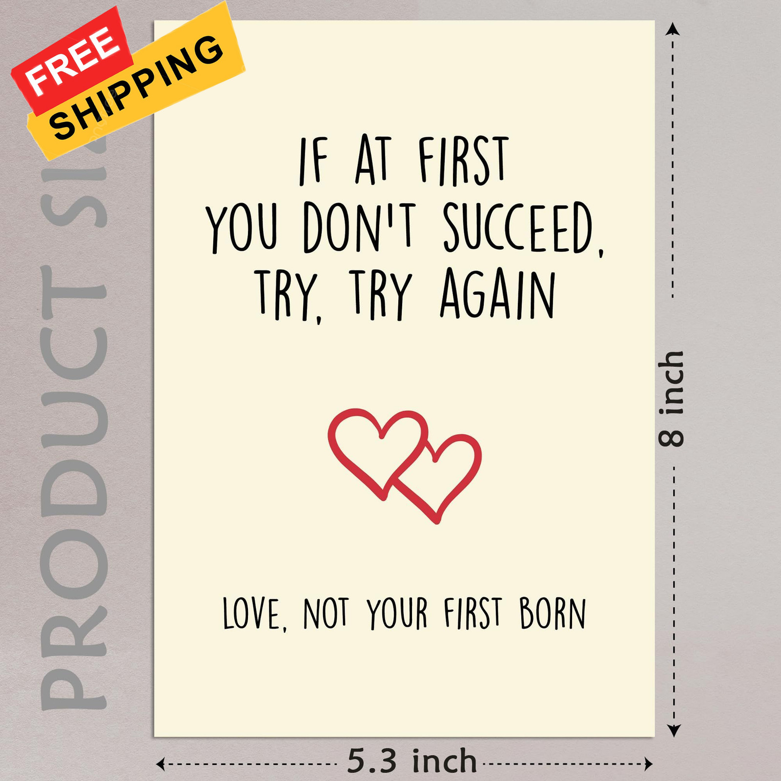 Cheerin Funny Fathers Day Card with 8 inches x 5.3 inches, Warm White