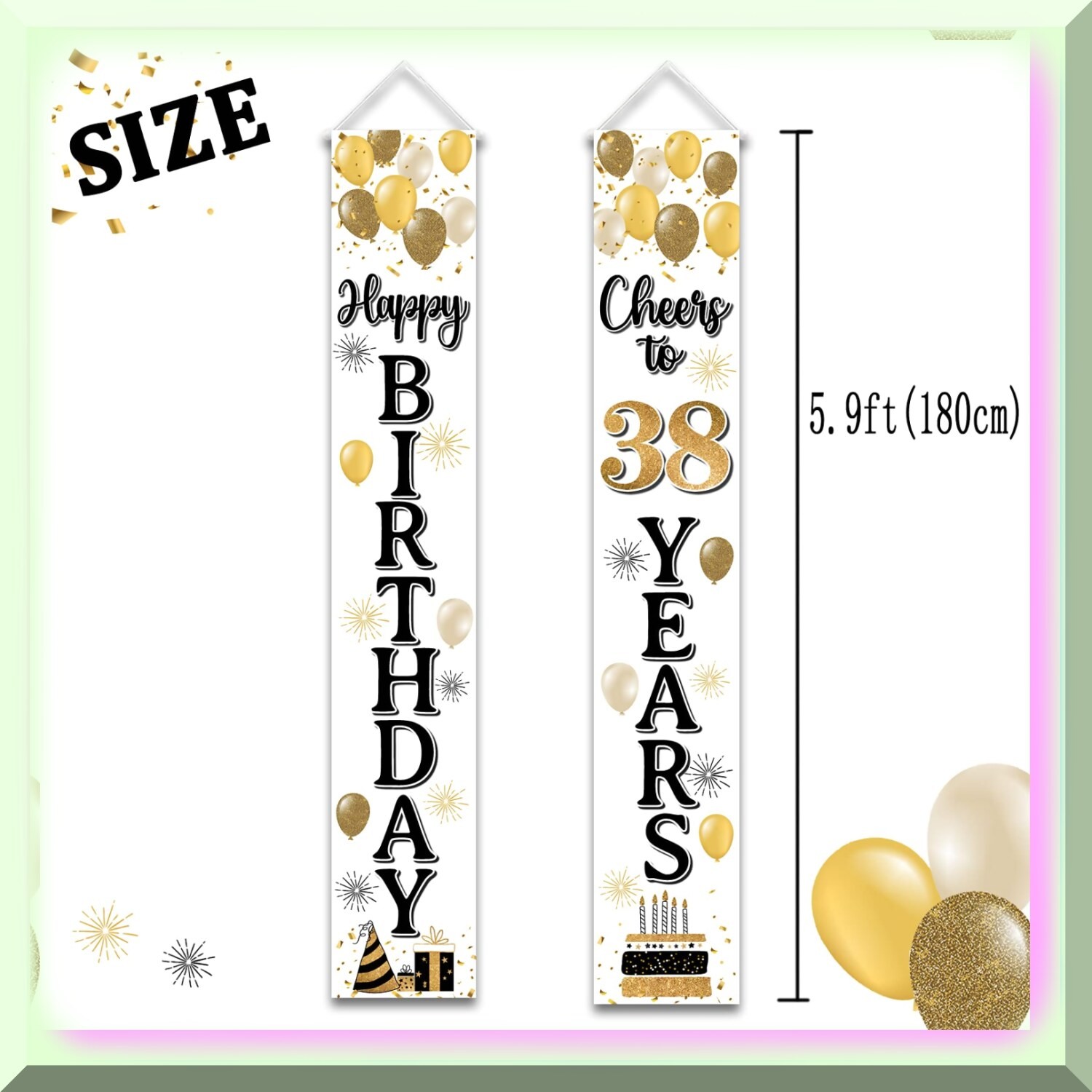 38th Birthday Door Banner Yard Sign