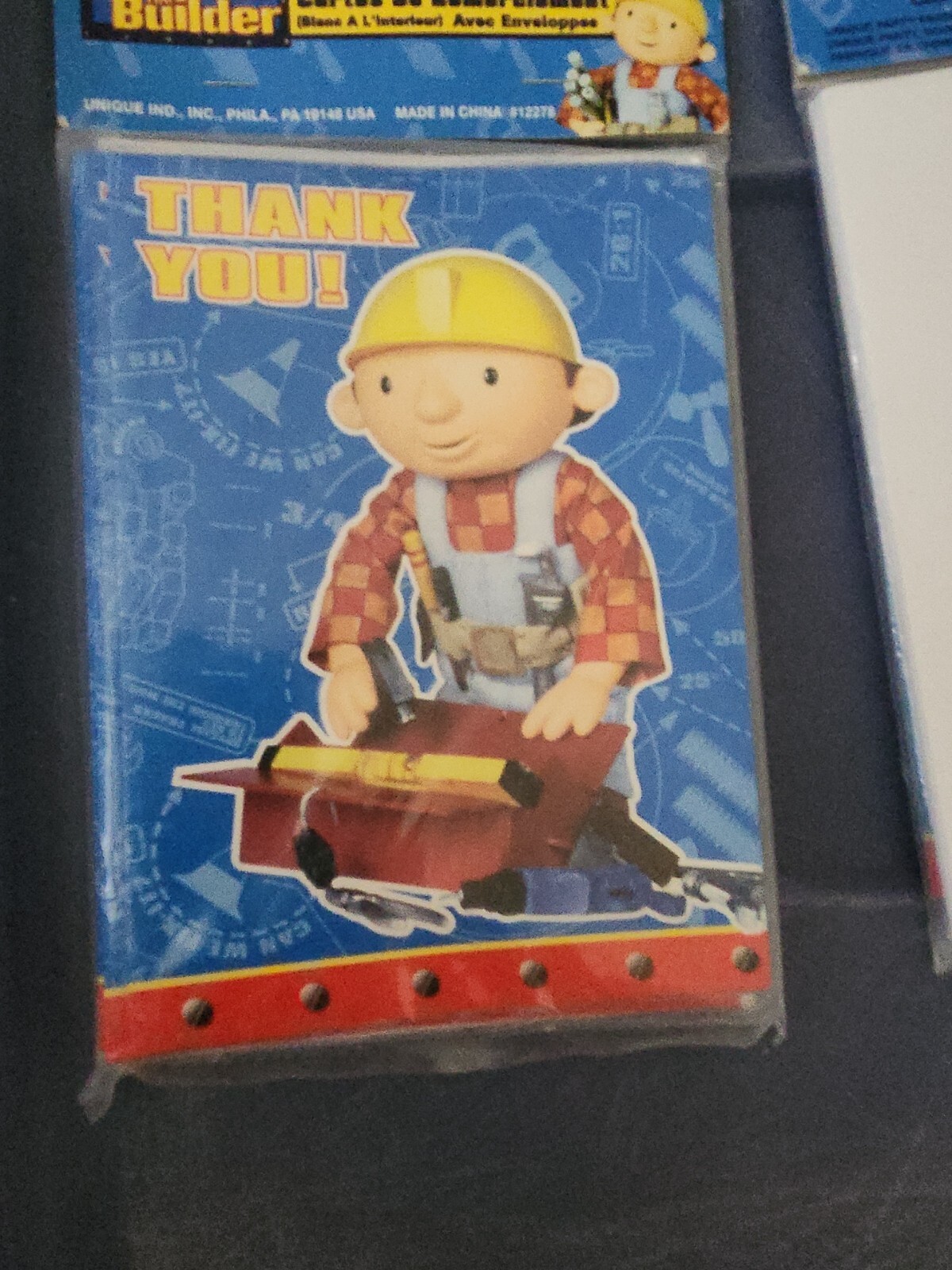 New Lot of 4 Bob the Builder Thank You Cards 8 Pack w/ Envelopes