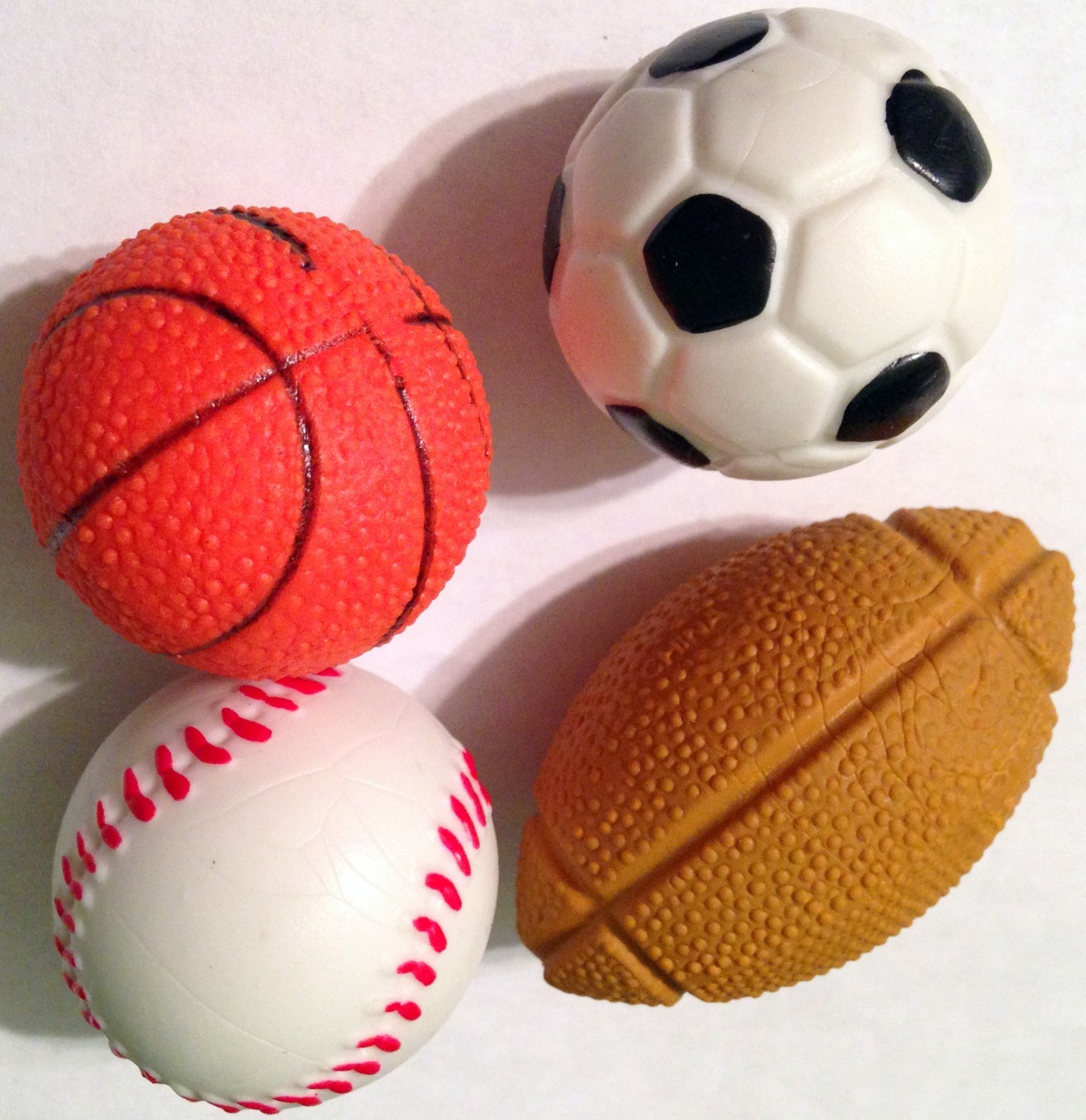 NEW! 8 LARGE SPORTS ERASERS BASEBALL FOOTBALL BASKETBALL SOCCER PARTY FAVORS
