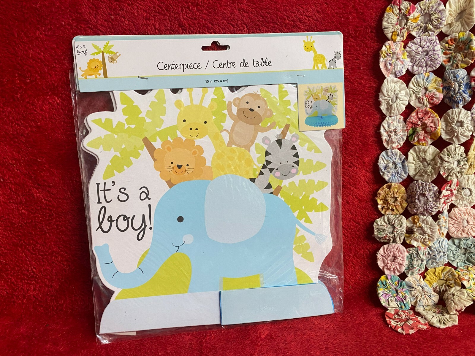 NIP Jungle Baby It’s A Boy Table Decoration Centerpiece