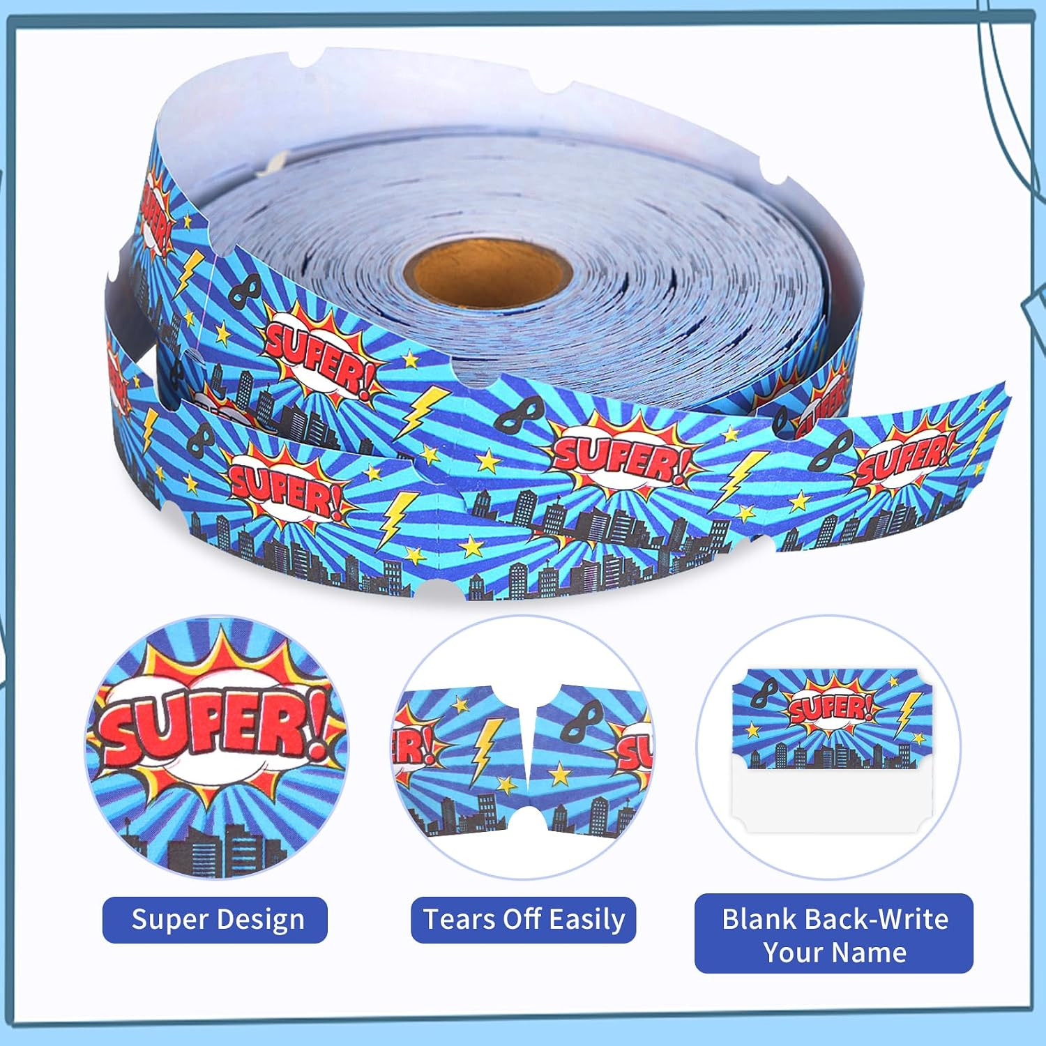 1000 Pieces Super Incentive Roll Tickets Reward Tickets Raffle Tickets Single…