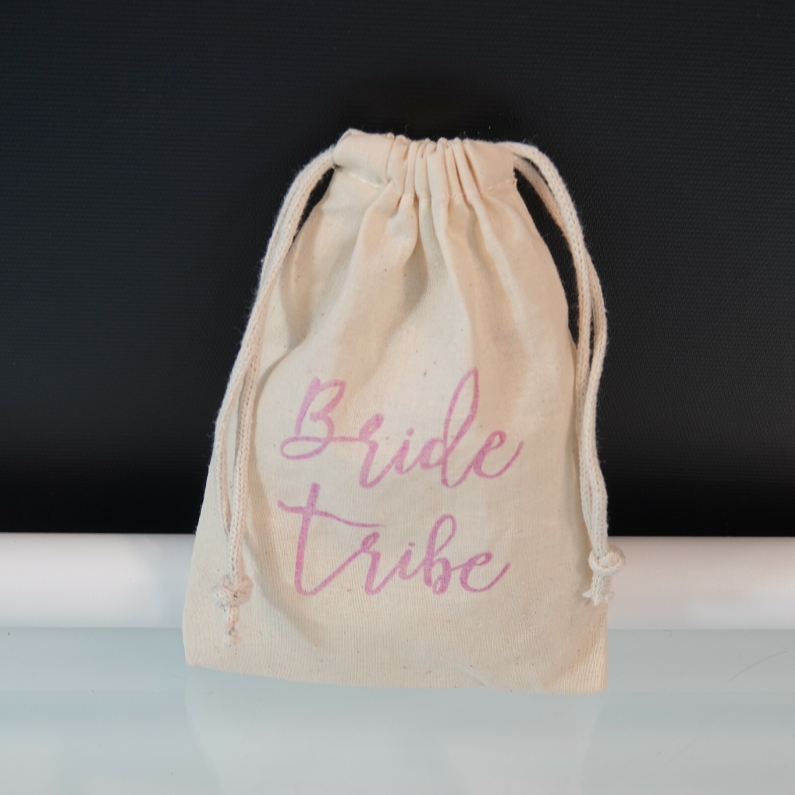 Bride Tribe Pouch Drawstring Bag Canvas Cotton Bachelorette Party