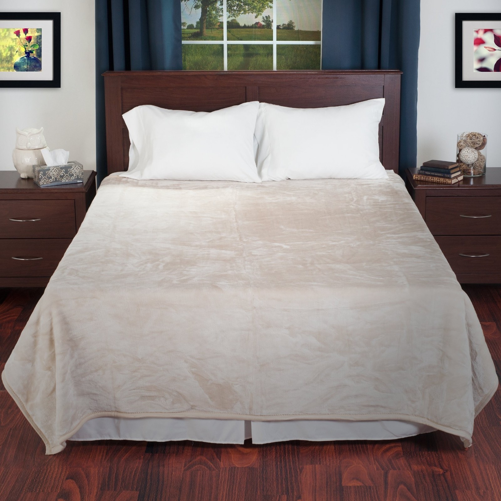 Bedford Home Faux Fur Throw Blanket – Oversized 91×81 Machine-Washable Beddin…