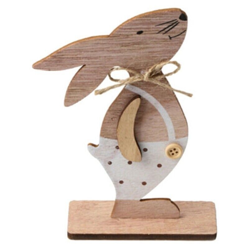 Mini Cute Decor Gift Wooden Bunny Wood Easter Rabbit Home Accessories Ornaments