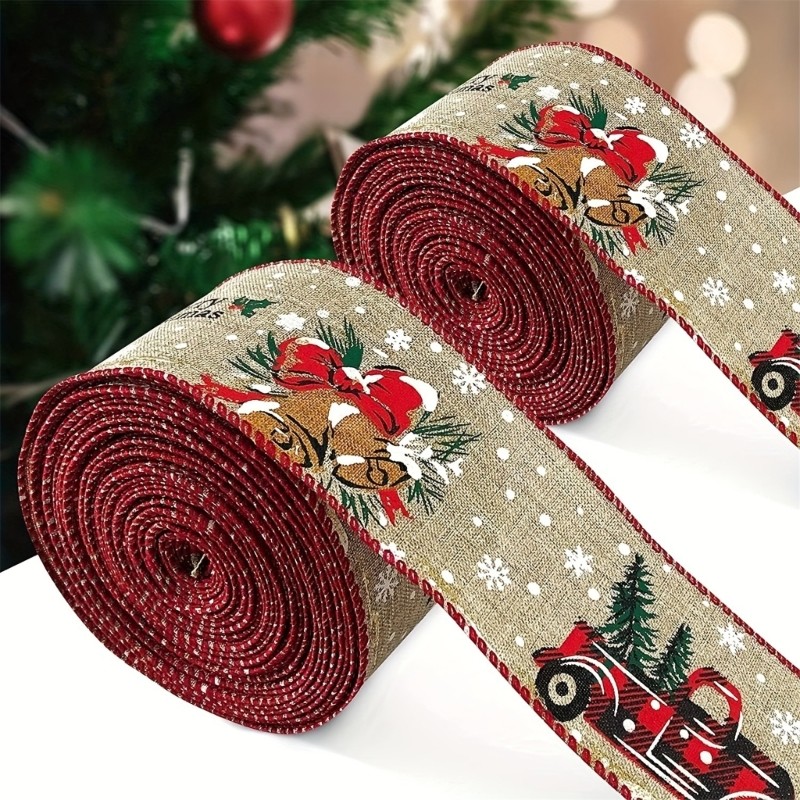 Effective Christmas Gift Wrapping Ribbons Charm in Assorted Color and Designs