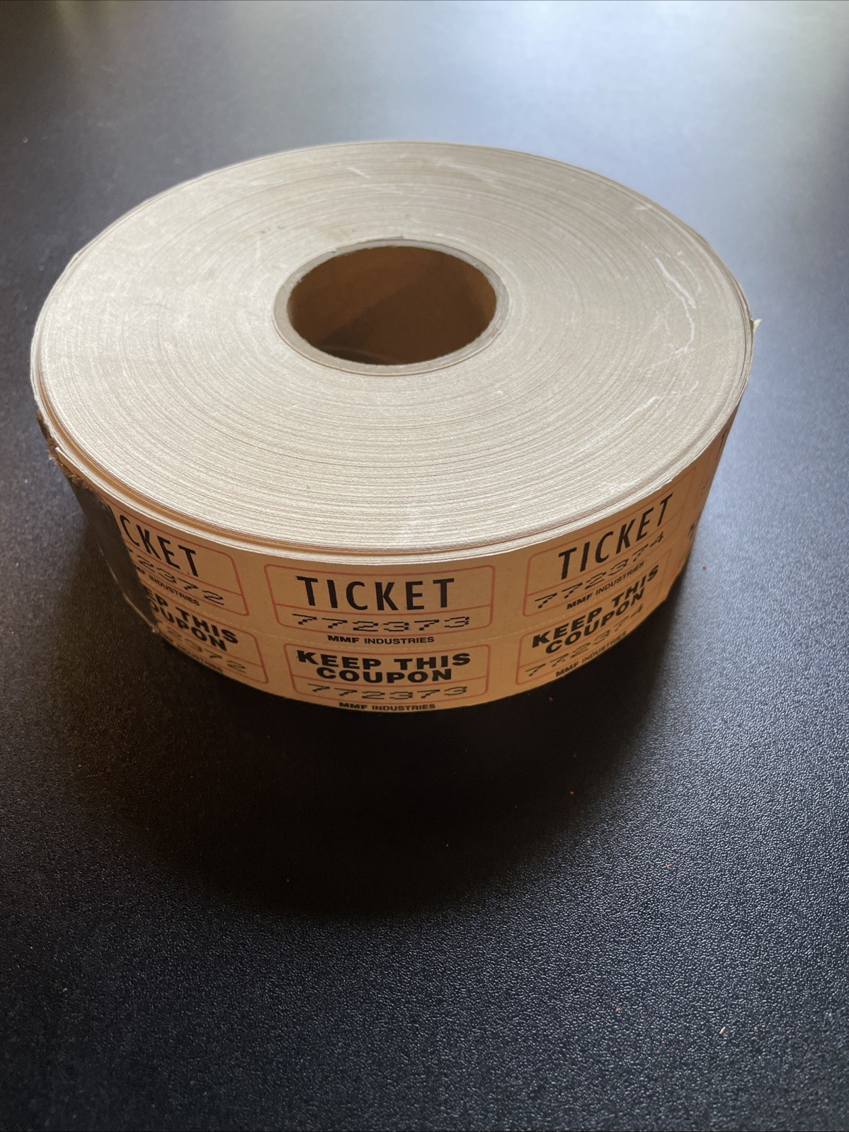 Spool Of Tickets Paper With Keep The Coupon Split Off Tickets