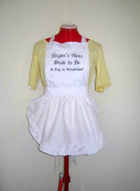 PERSONALIS “DAY IN WONDERLAND” APRON Bridal, Costume or any Time All colors+size