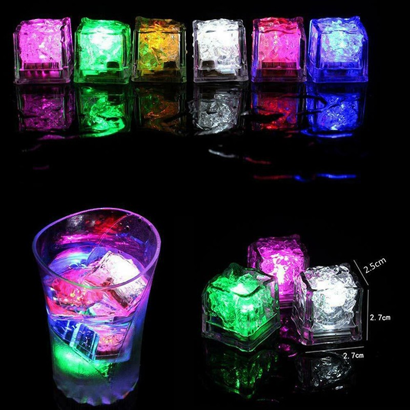 Lots Light Up Ice Cubes Color Changing Led Ice Cubes for Drinks Glow in the Dark