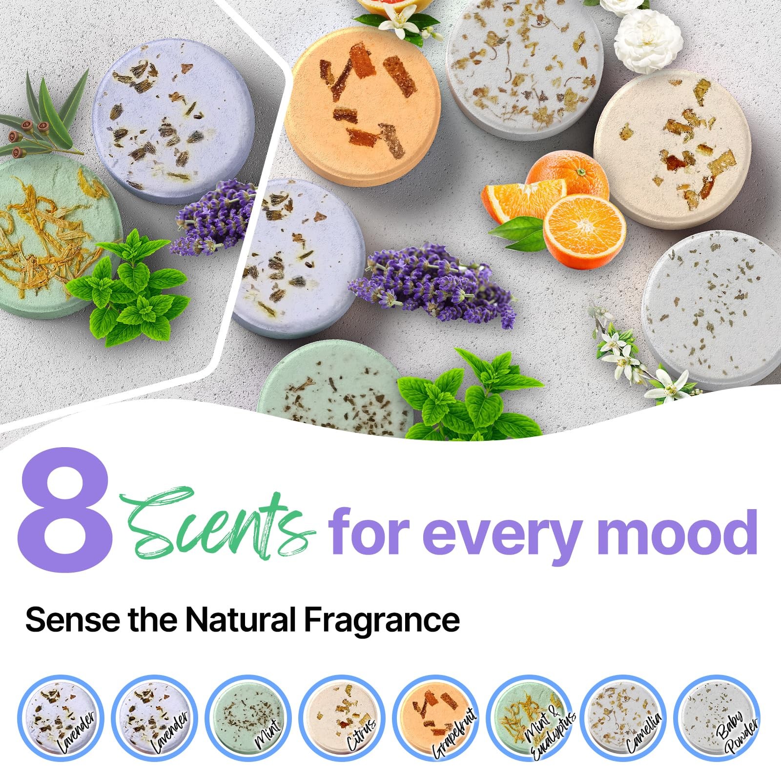 Shower Steamers Aromatherapy BLRIET 8 Pack Holiday Gifts for Women Birthday