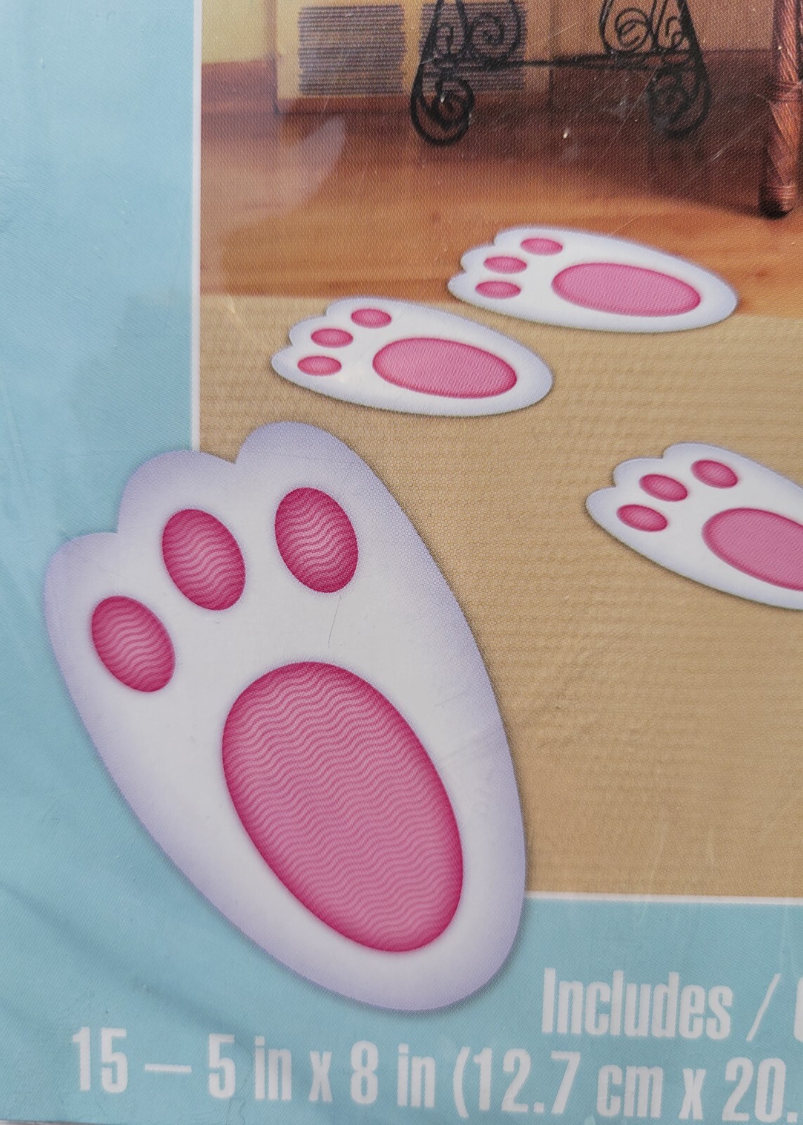 Large 5″x8″ Easter Bunny Paw Foot Prints Rabbit Tracks 15 Ct. Pkg. Decoration