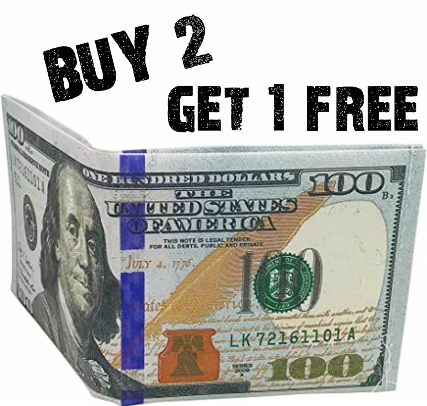 $100 Hundred Dollar Bill Wallet Money Thin Bi-Fold Card Holder – US SELLER