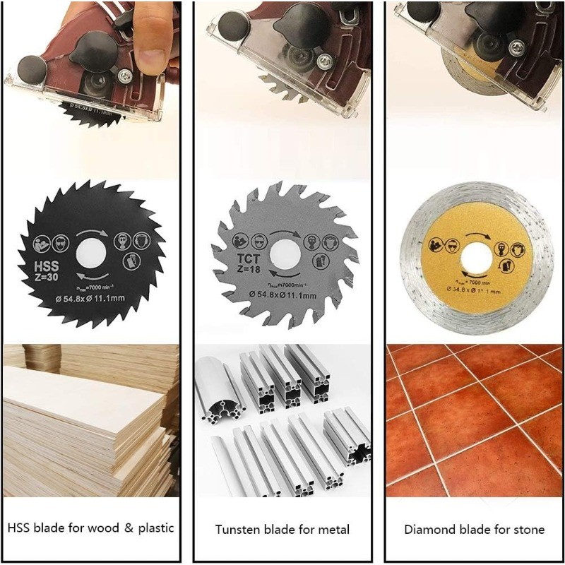 Multifunction Mini Circular Saw Machine Set, 400W High Powered Cordless Circular