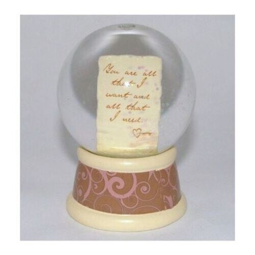 Mini Water Globe Love Cute Message Snow Glitter Romantic Russ Letters Glass