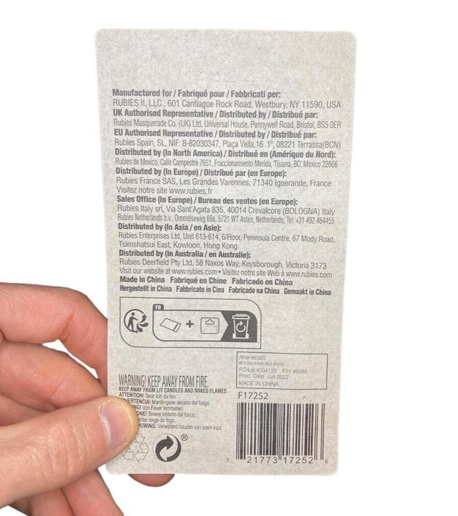 FAKE BLACK BED BUGS Pack – Tiny Mini Plastic Insects Prank Joke Gag Funny Gift
