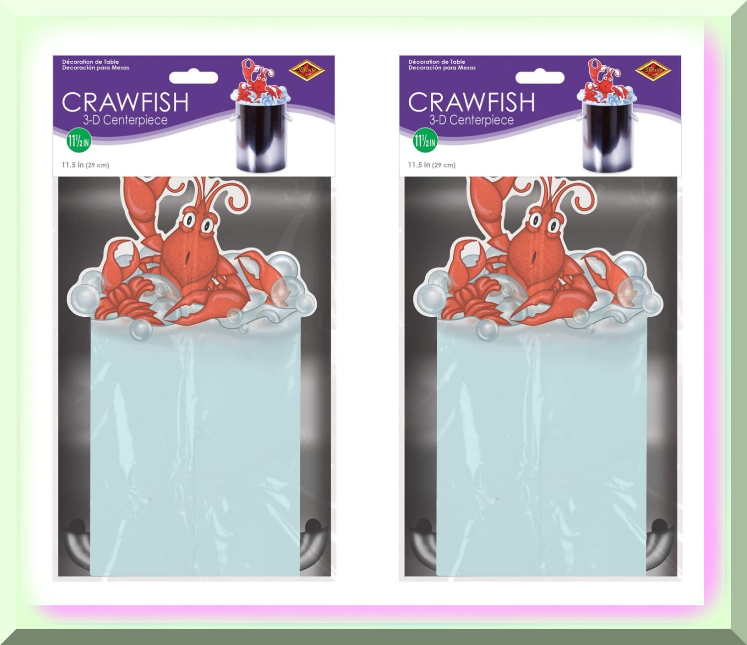 Mardi Gras Lobster 3D Cardstock Centerpieces Set of 2