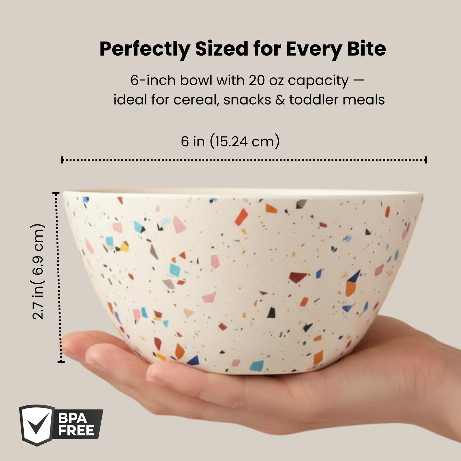 ilohaus Bamboo Bowl Set of 4 – 6 Inch 20 oz Cereal, Snack, Kids Dishwasher Safe