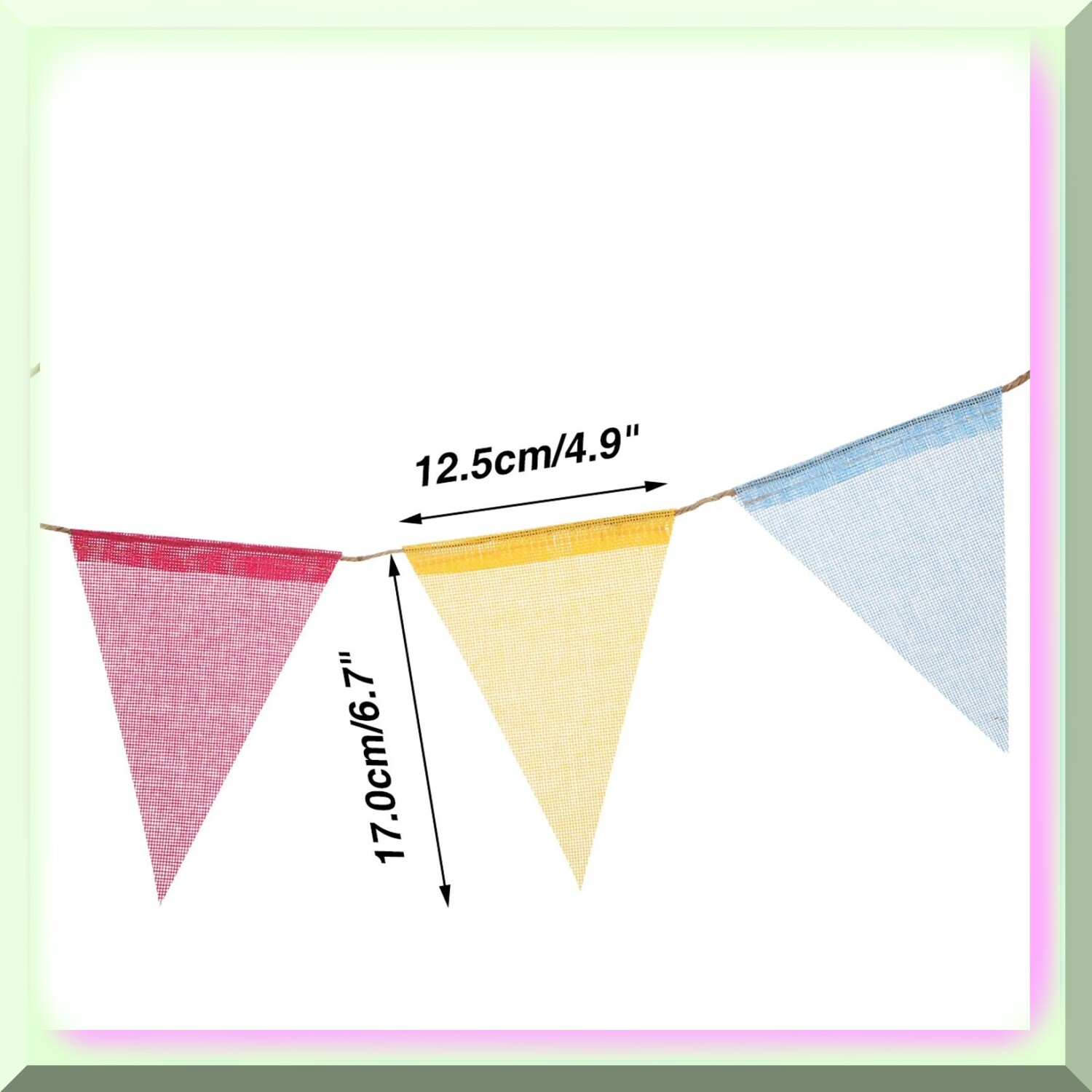 Colorful Burlap Bunting Banner for Festive Decor