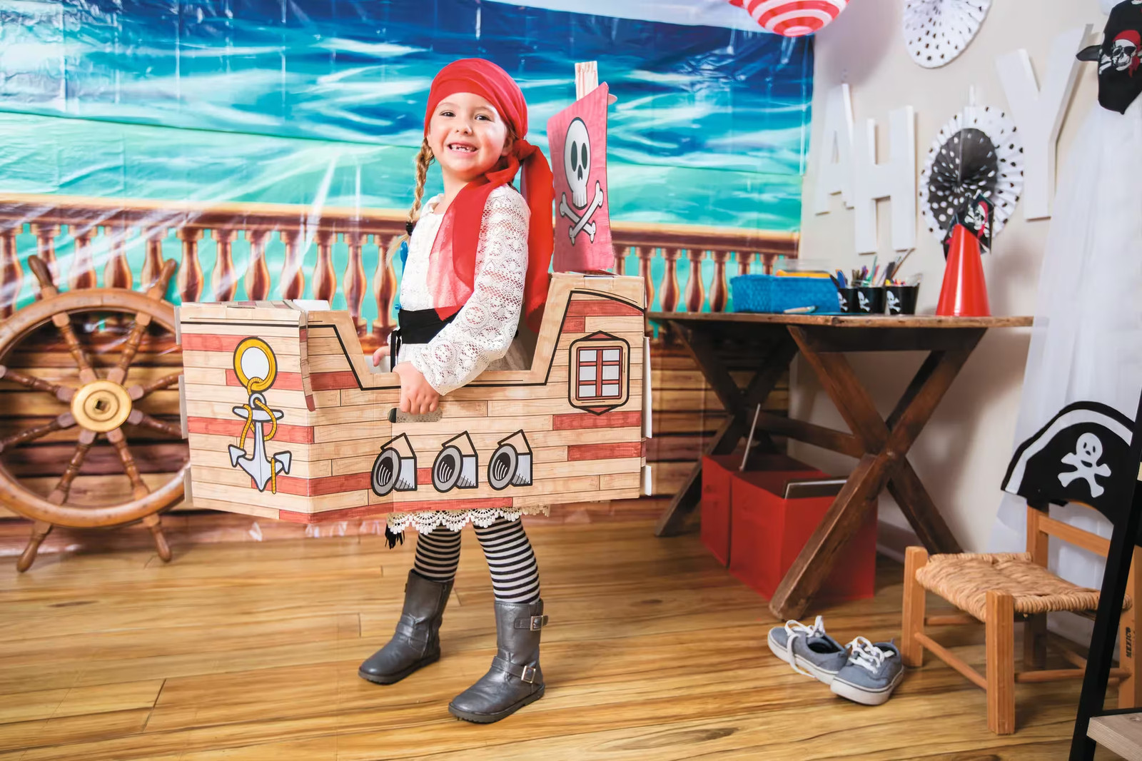 Design-A-Room Pirate Ocean Backdrop, Party Decor, 1 Piece