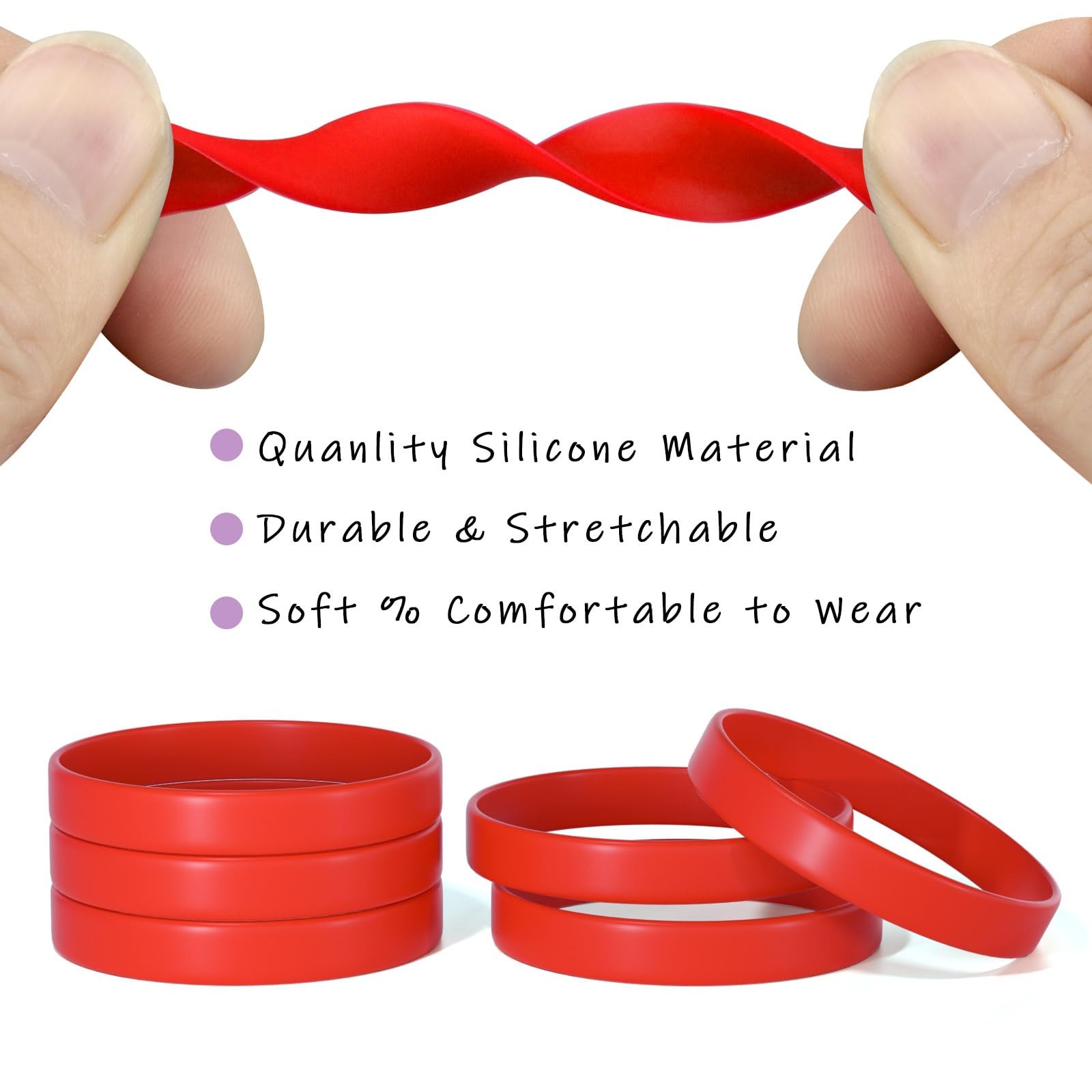 10 Pack Silicone Bracelets with American Flag Rubber Thin Red Line Wristbands