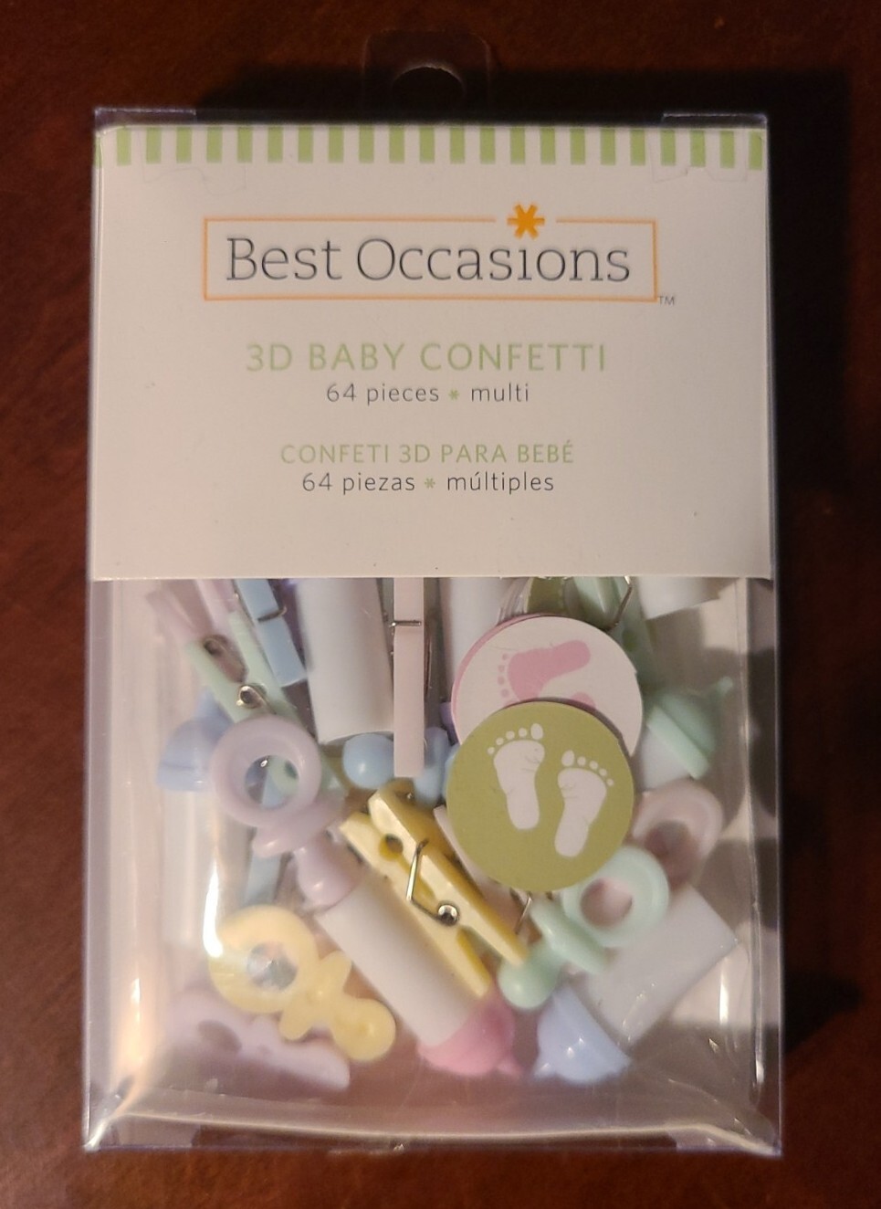 3D Baby Confetti Shower Decoration 64 Pieces New Factory Sealed Best Occasions