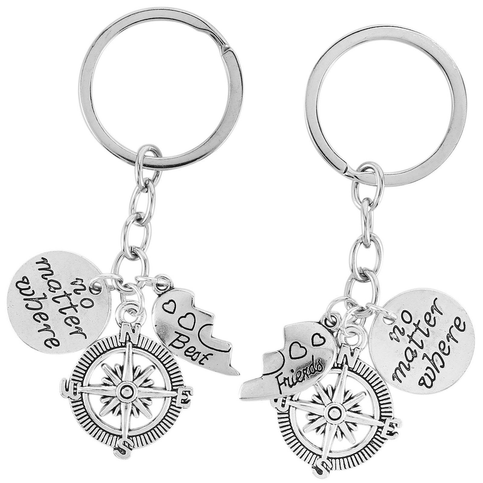 BBF keychains Friendship Love Gift Keyrings for Women (2pcs) H4Z4
