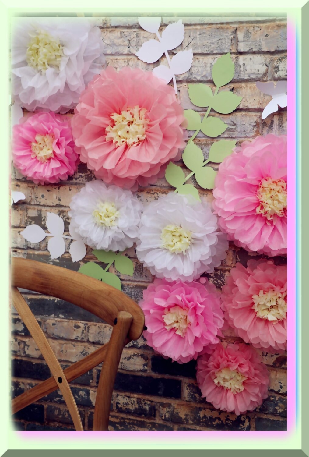 Tissue Paper Flower and Butterfly Decoration Set
