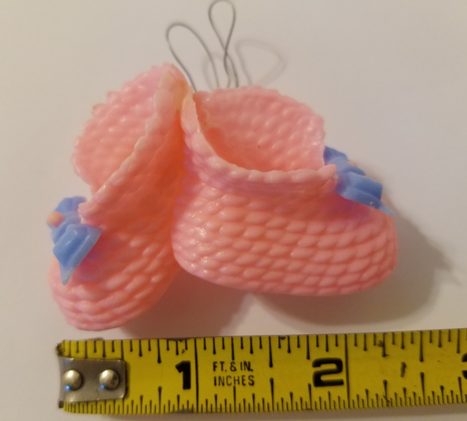 Lot of 12 Pink Plastic Baby Booties Baby Shower Hanging Decorations Table Decor