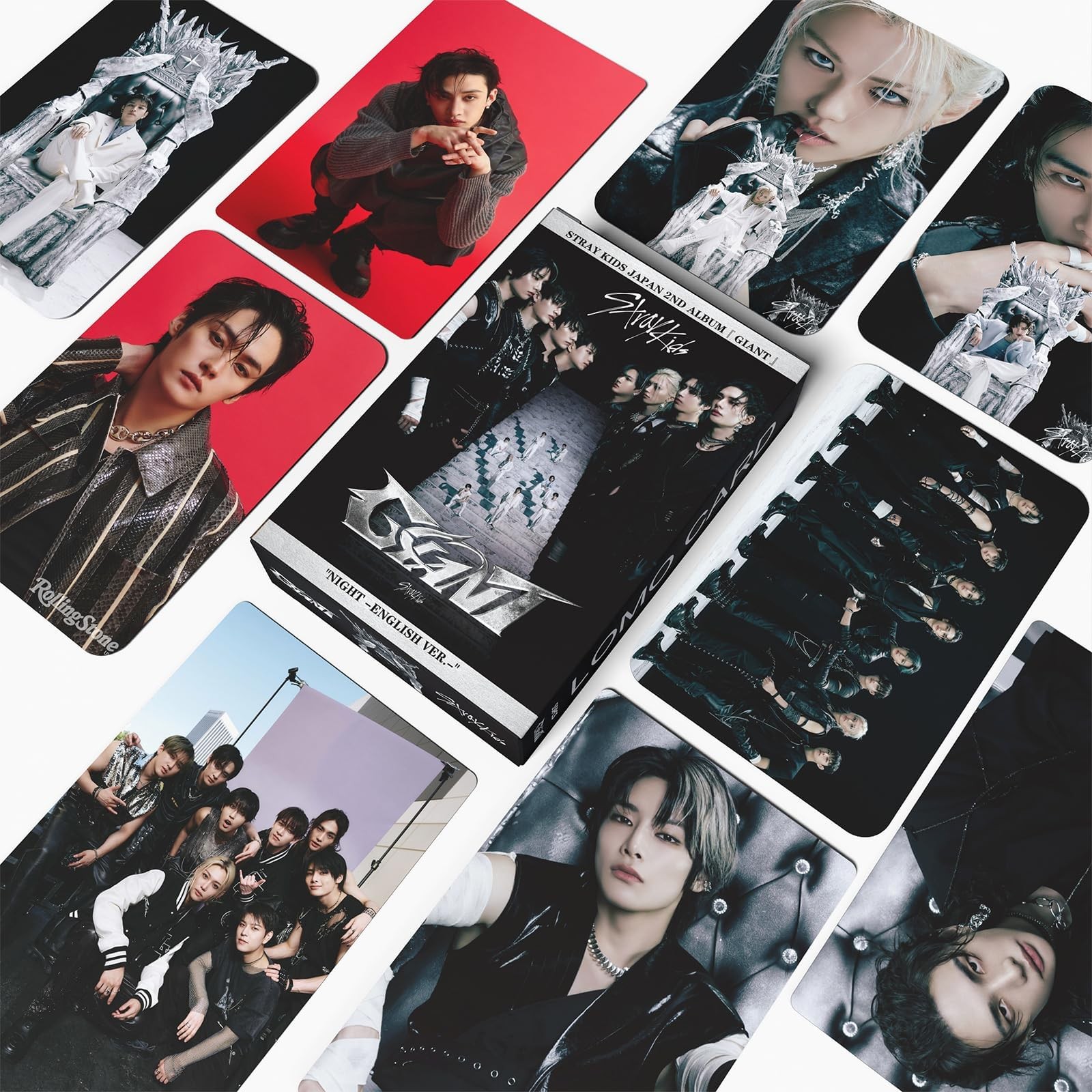 KPOPBP Giant Album Photocards 55 PCS KPOP 3.5 x 2.5 x 0.75 inches, black