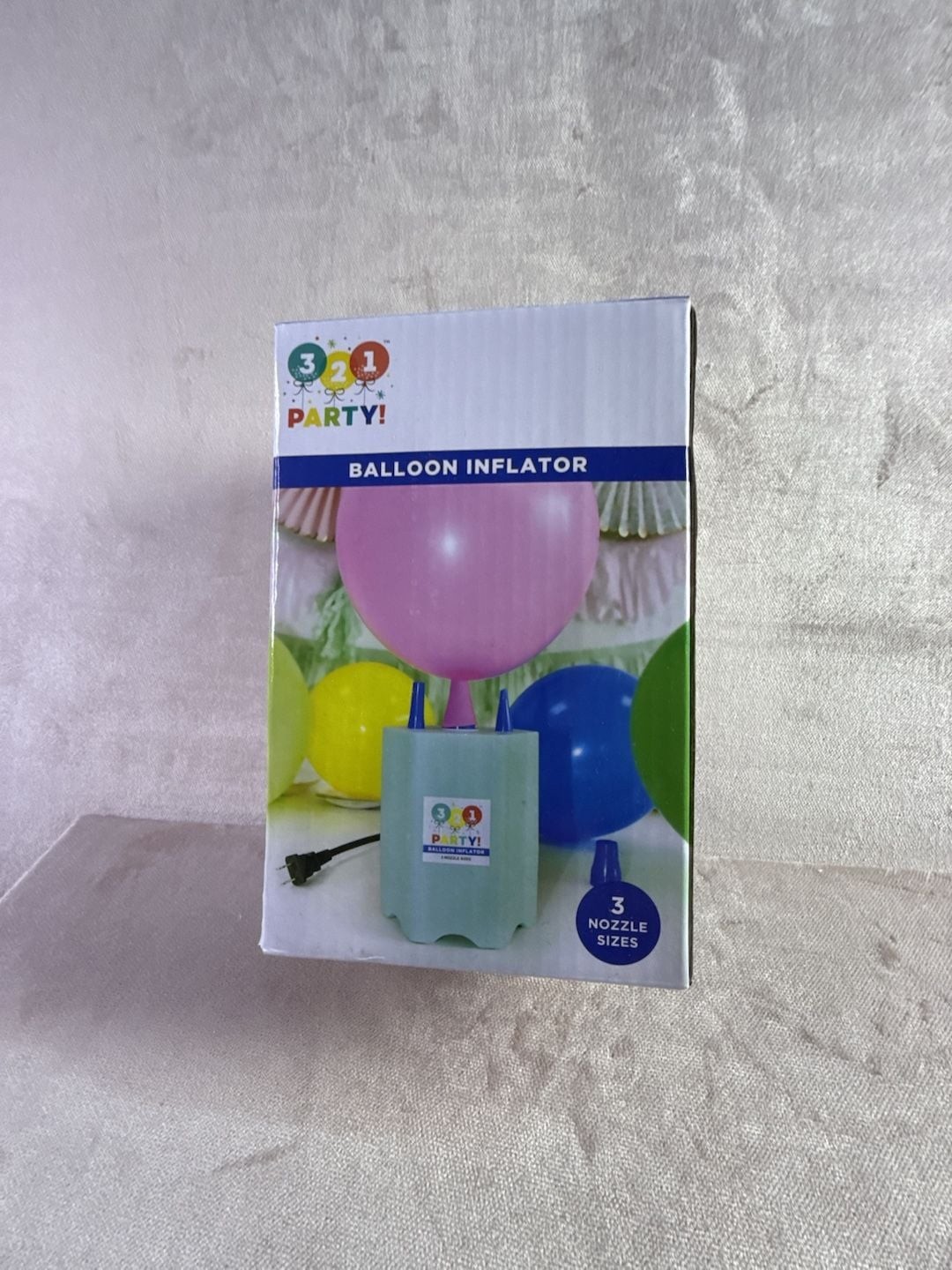 3-2-1 Party! Balloon Inflator, Assorted,