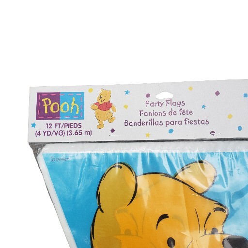 Vintage Winnie The Pooh Triangle Party Express Flag Banner 12 Feet / 4 Yards