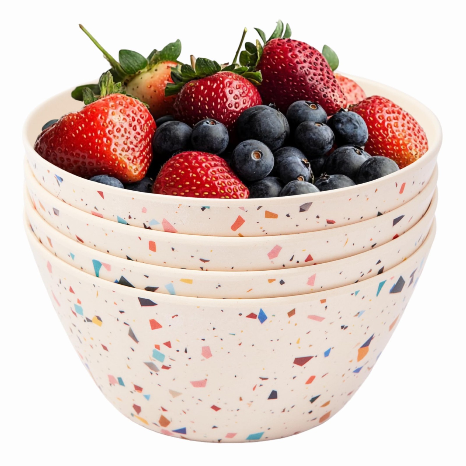 ilohaus Bamboo Bowl Set of 4 – 6 Inch 20 oz Cereal, Snack, Kids Dishwasher Safe