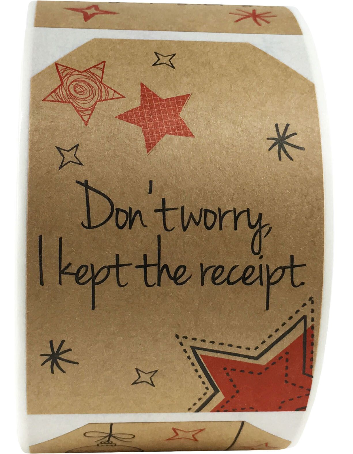 Natural Kraft Sarcastic Funny Christmas Gift Tags | 2 x 3″ Inch | 100 on a Roll