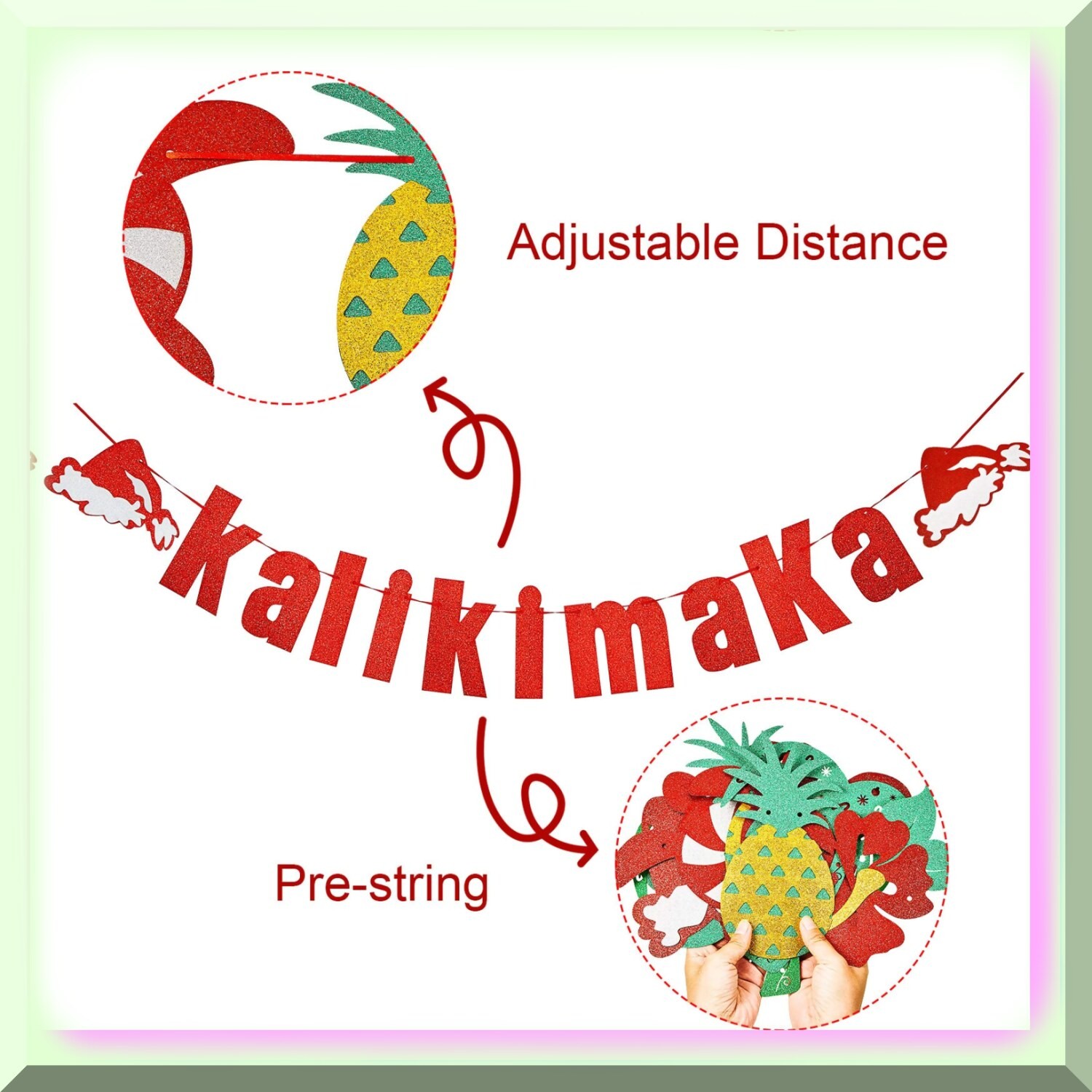 Hawaiian Holiday Banner Set for Family Home