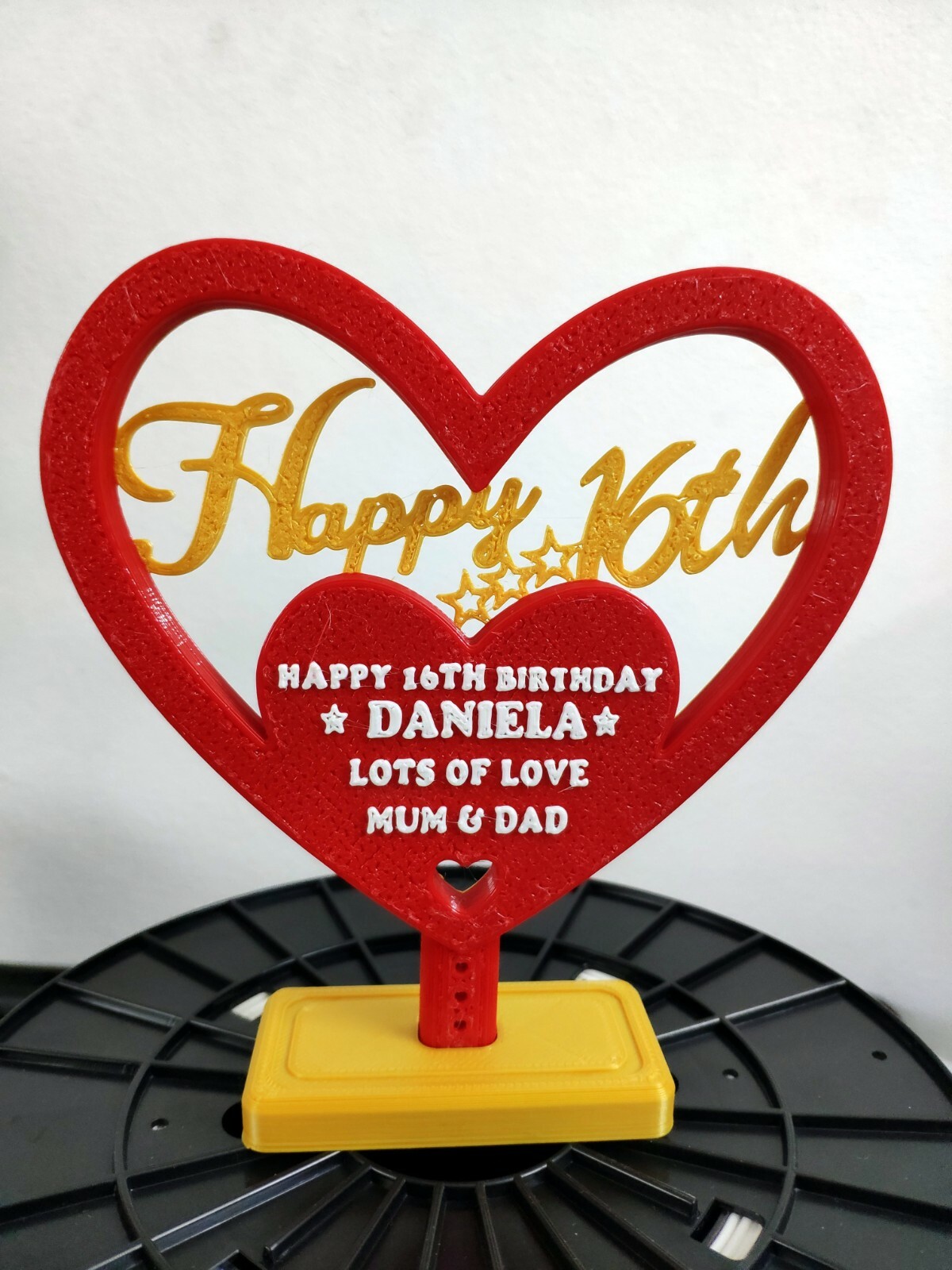 Personalised Heart Romantic Valentines Birthday Wedding Occasion Gift Message