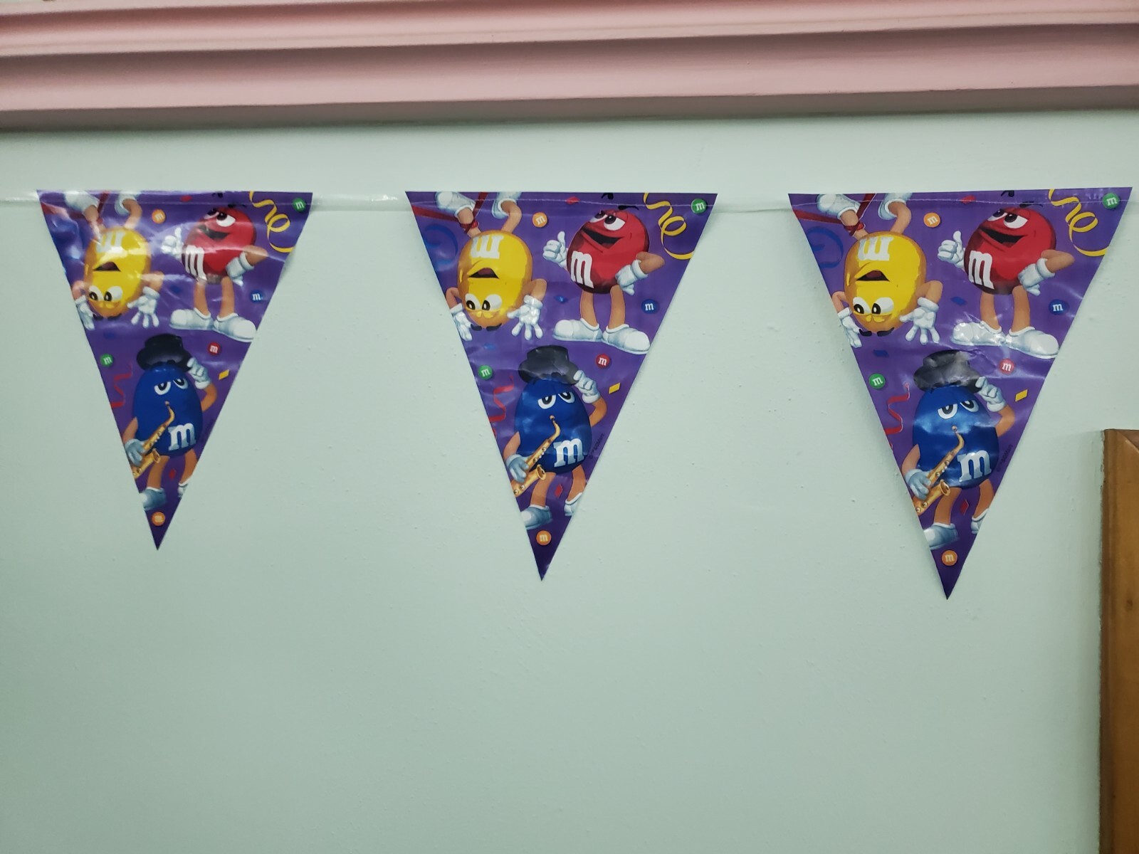 M&M’s Pennant Banner 12ft ~ Birthday Party Supplies Favors New in the Package