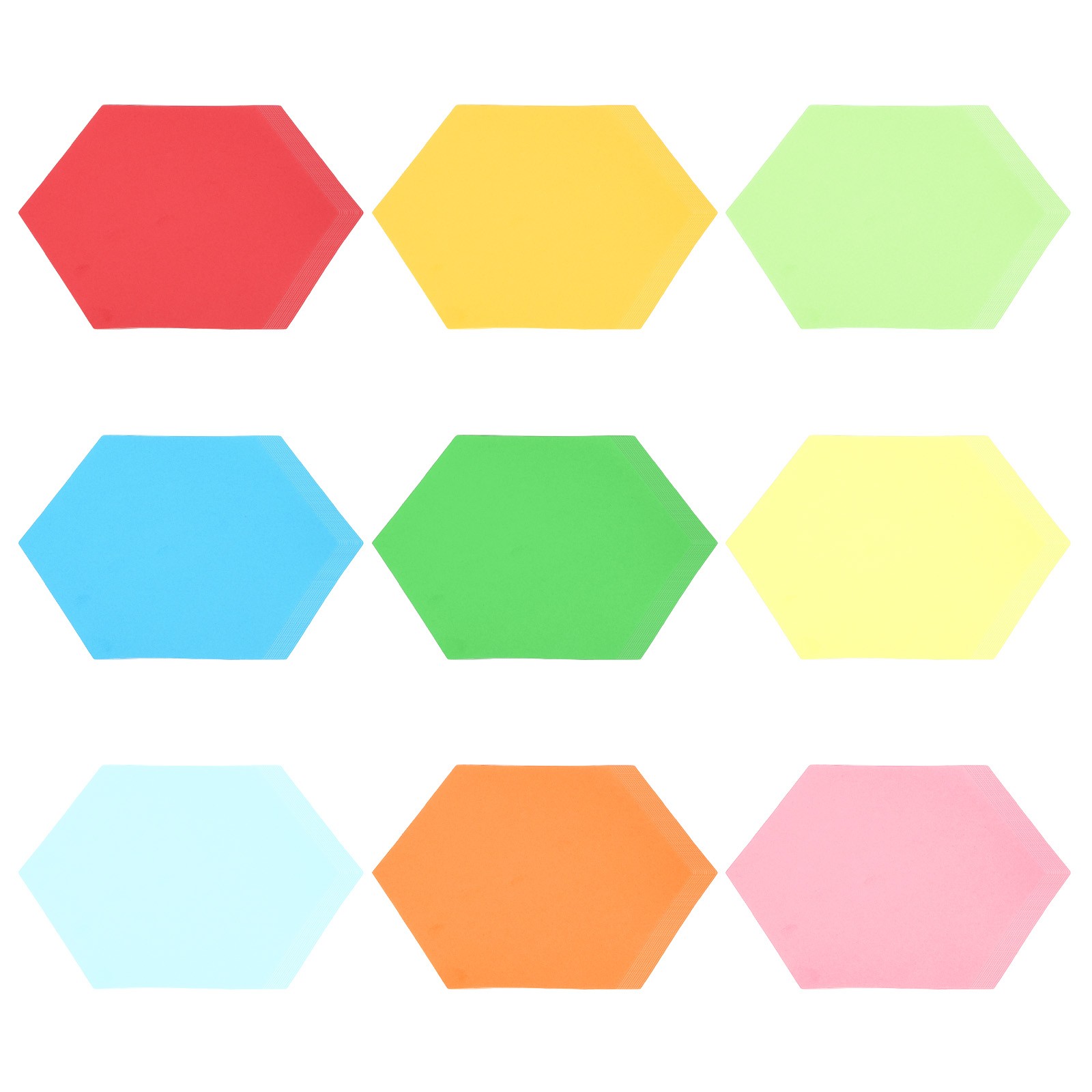 5.1×6″Cutouts Paper, 108Pcs Hexagon Assorted Color Paper, Multicolor