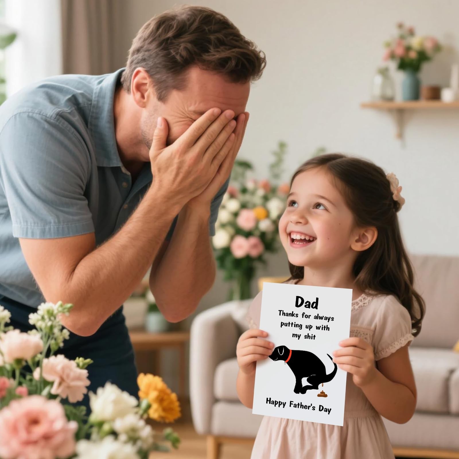 Fathers Day Card Gifts for Husband Dad from 8.26 inches x 5.31 inches, White