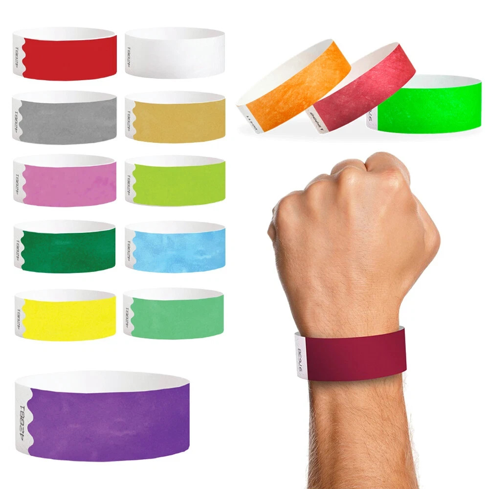Custom Paper Wristbands Events Security Paper Bracelets Personalise Event Club
