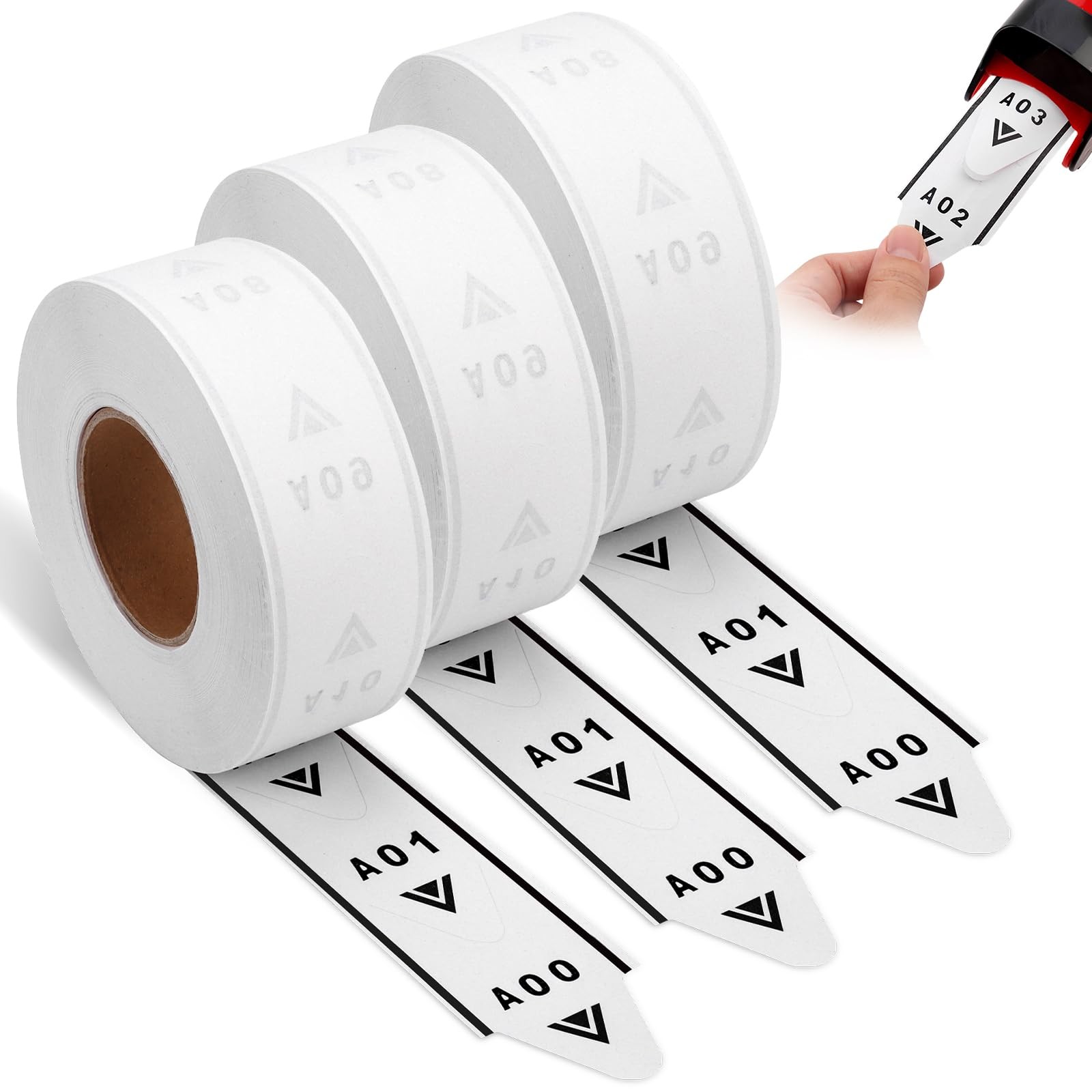 6000 PCS Take A Number Tickets 3 Roll 2 Digit A01E99 For D80 Dispenser