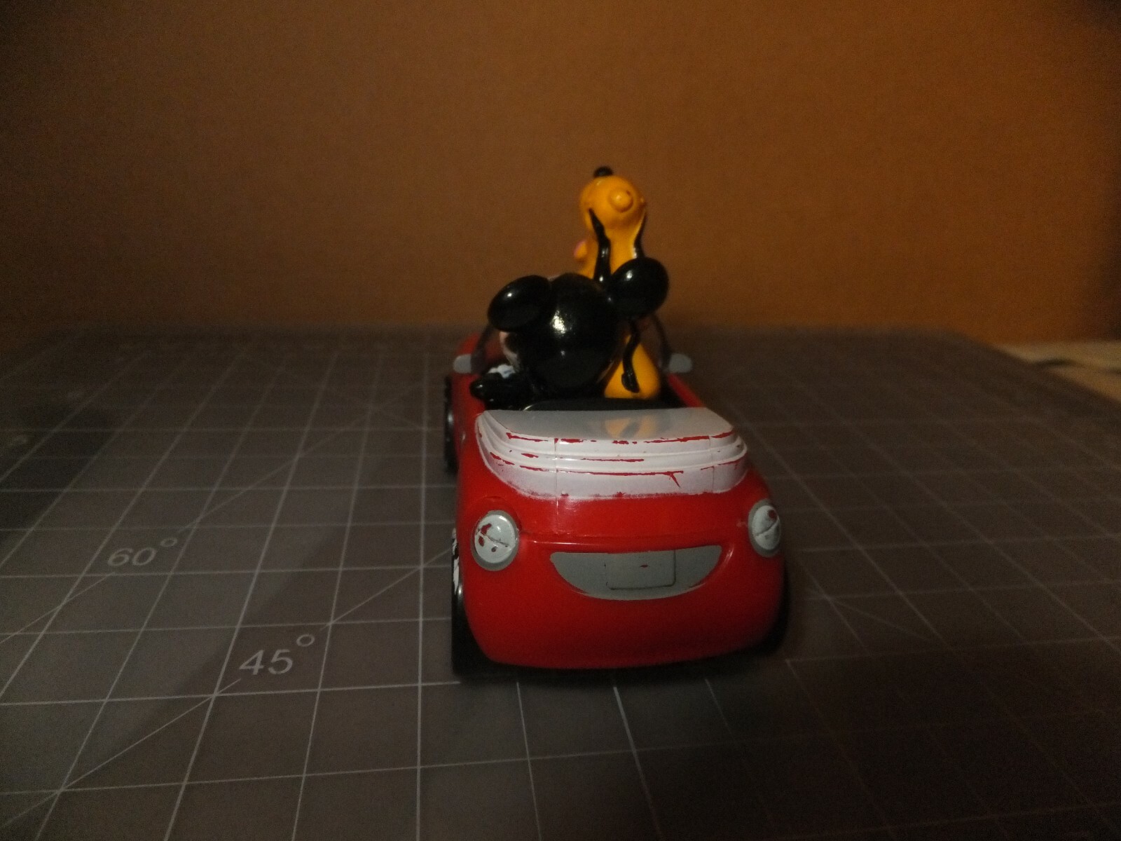 DecoPac Mickey Mouse and Pluto in Rolling Red Car Cake Topper Disney