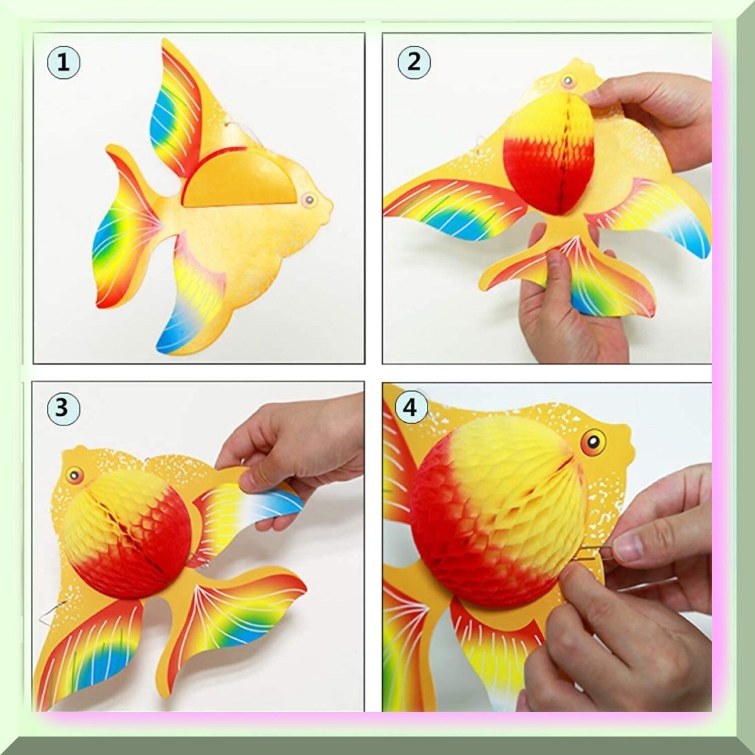 Colorful Fish Bubble Garland 12ft Party Decor